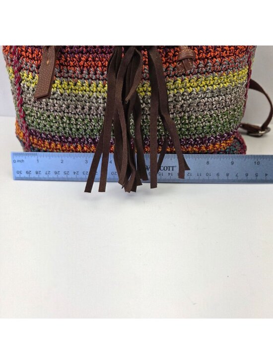 The Sak Avalon Crochet Backpack Multicolor With Brown Accents 107347 main image 12